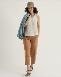 Seasalt - Seasalt Cornwall White Lighthouse Station Linen Vest