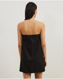 Atmos&Here - Koa Strapless Linen Blend Mini Dress