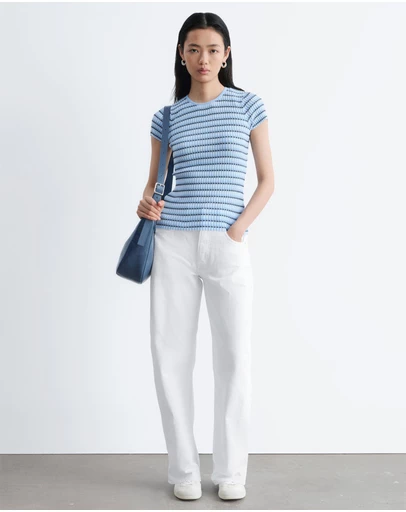 & Other Stories - Striped Rib-Knit T-Shirt