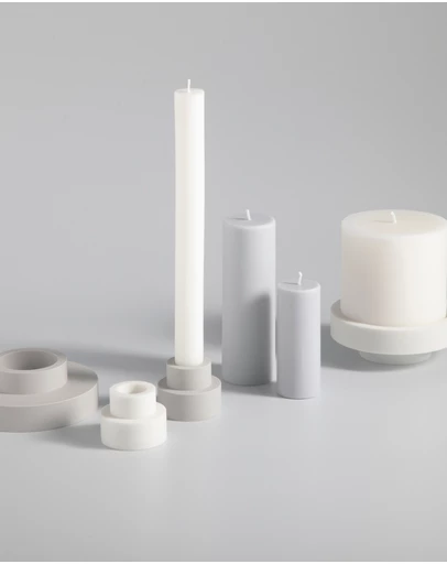 porter green - escc medium pillar candle soy-blend unscented candles