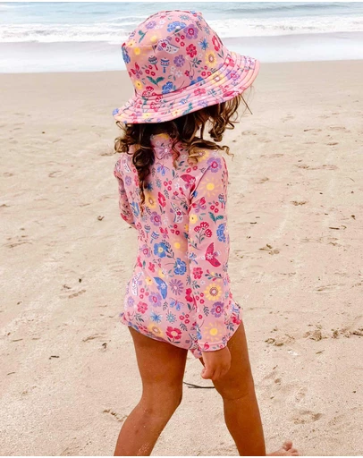 Purebaby - Printed Long Sleeve Swimsuit- Kids-Babies