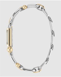 Furla - Mianuvola Square Silver & Gold Duotone Bracelet Watch