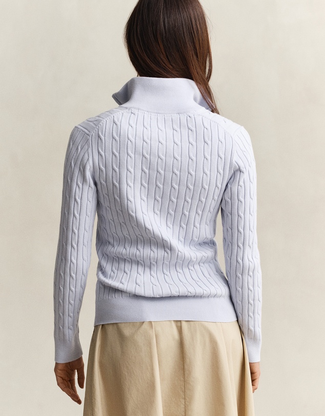 Gant - Stretch Cotton Cable Half Zip Sweater