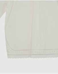 Revibe - Repaired Minima Esenciales Daphne Embroidered Oversized Shirt - AU 12