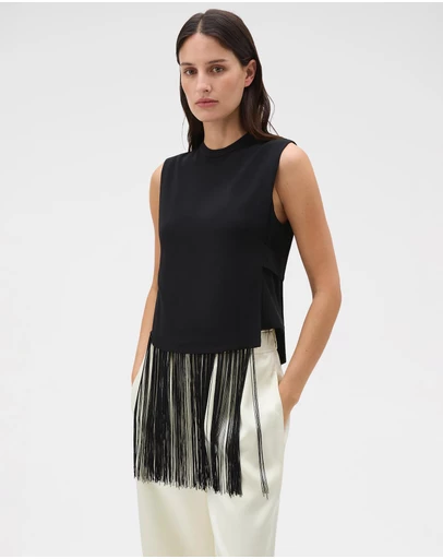 Oroton - Fringe Detail Top