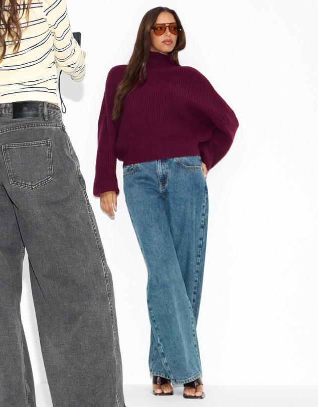 Dazie - Riley Funnel Neck Knit Jumper