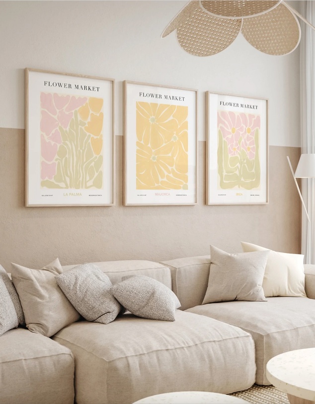 Olive et Oriel - Flower Market La Palma Art Print