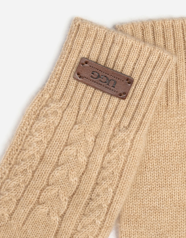 Ozwear Connection Uggs - Ugg Cable Knit Pure Cashmere Touch Screen Gloves