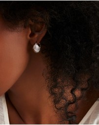 Najo - Cloud Catcher Silver Hoop Earrings