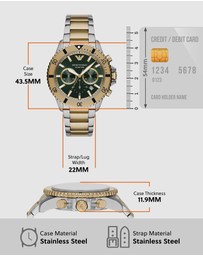 Emporio Armani - Two Tone Chronograph Watch
