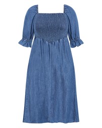 City Chic - Kaitlyn Denim Midi Dress