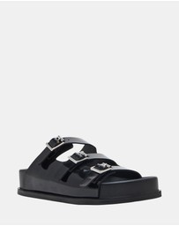 Steve Madden - Easy-Peazy Black Sandals