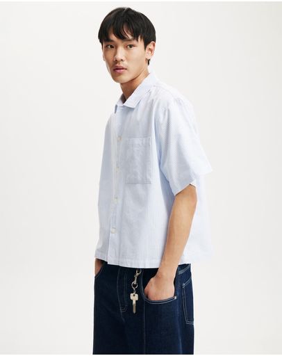 Sky Blue Mini Stripe