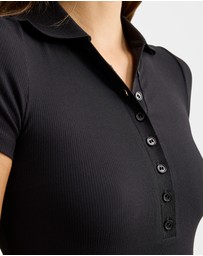Forever New - Aaliyah Ribbed Polo T-shirt