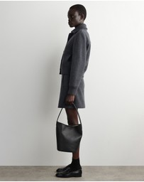 COS - Ribbed-Collar Boiled Merino Wool Jacket