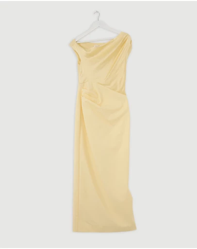 Revibe - Repaired Shona Joy Dillon Contrast Draped Maxi Dress - AU 10
