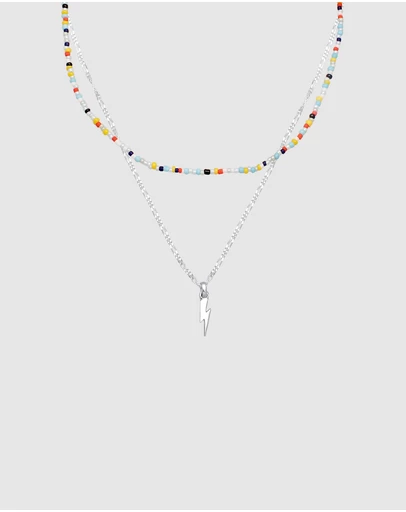 Kuzzoi - ICONIC EXCLUSIVE - Layered Necklace with Beads in 925 Sterling Silver