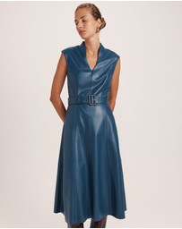 SABA - Viv Faux Leather Midi Dress