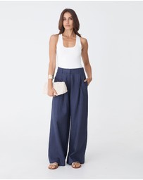 Forcast - Ami Wide Leg Linen Pants