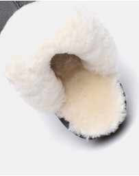 EVERAU - Australian Shepherd Ugg Muffin Slipper Cow Suede Upper House Shoes