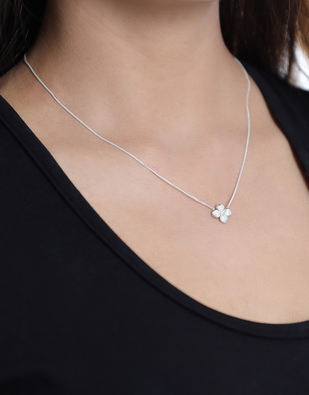 Elli Jewelry - Necklace Pearl Flower 925 Sterling Silver