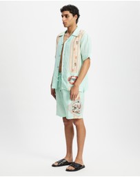 Camilla - Elastic Back Long Walk Shorts