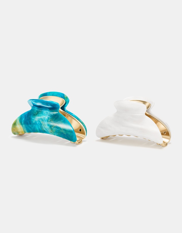 Mestige - Coastline Acetate Claw Hair Clip - 2 Pack