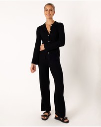 Petal & Pup - Aylia Ribbed Knit Set - Black