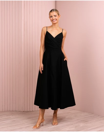 Azzurielle - Peta Full Skirt Midi Dress