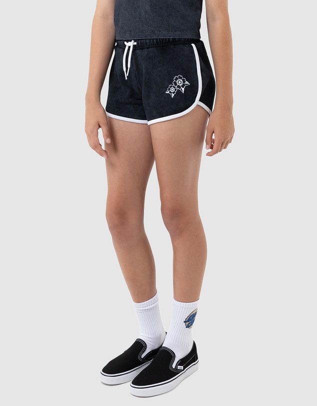 Santa Cruz - Strange Hibiscus Retro Track Shorts - Kids-Teens