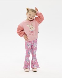 Rock Your Kid - Hunny Bunny Bonnie Flare Legging in Peach