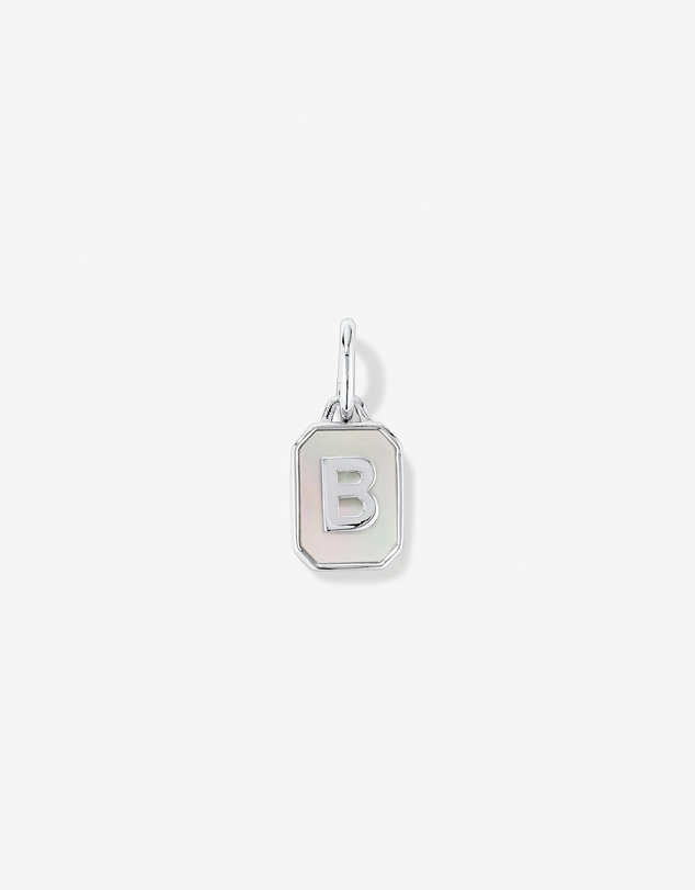 Michael Hill - Letter B Mother of Pearl Initial Pendant in Sterling Silver