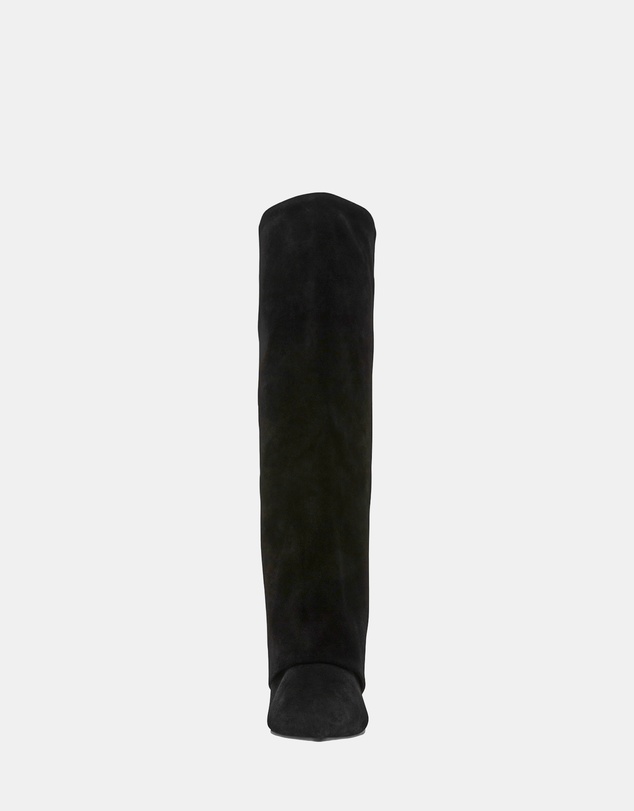Steve Madden - Luca Black Suede Heeled Boots