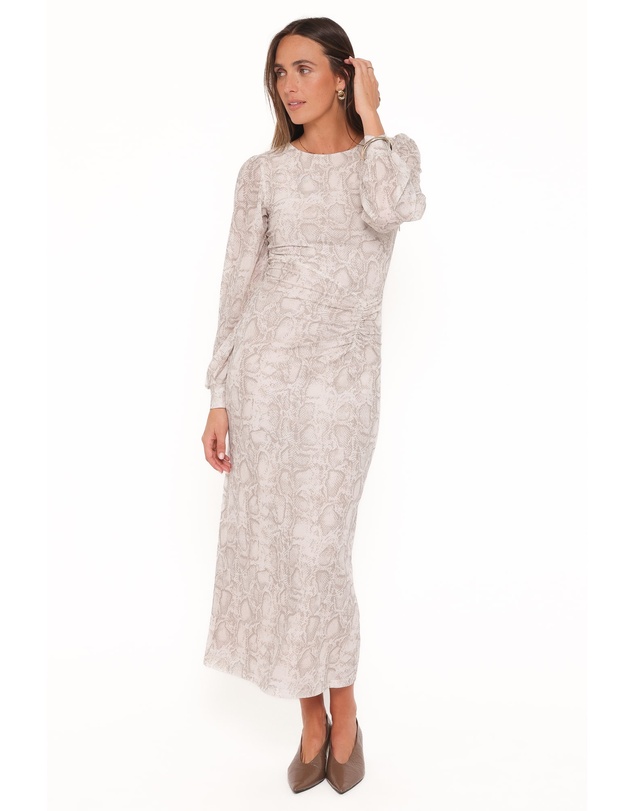 Petal & Pup - Clemens Mesh Maxi Dress - Snake Print