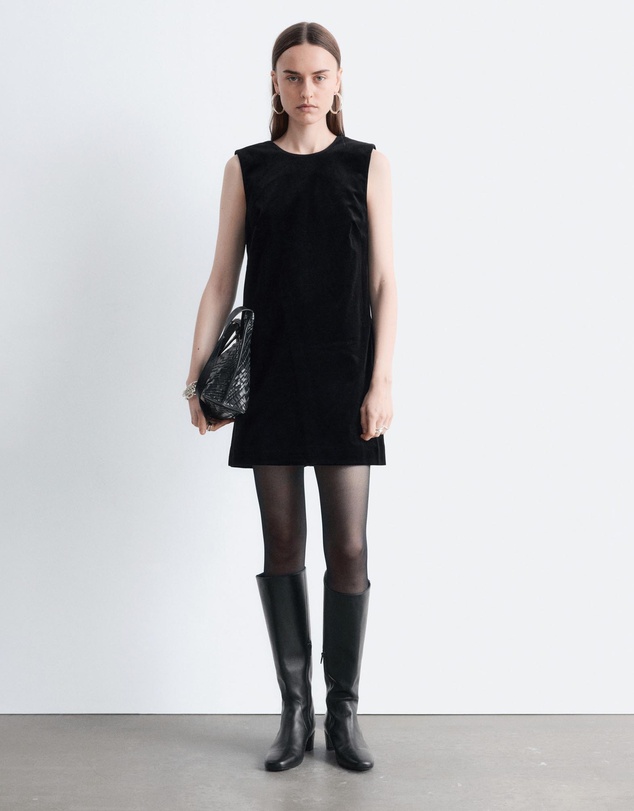 & Other Stories - Open Back Velvet Mini Dress