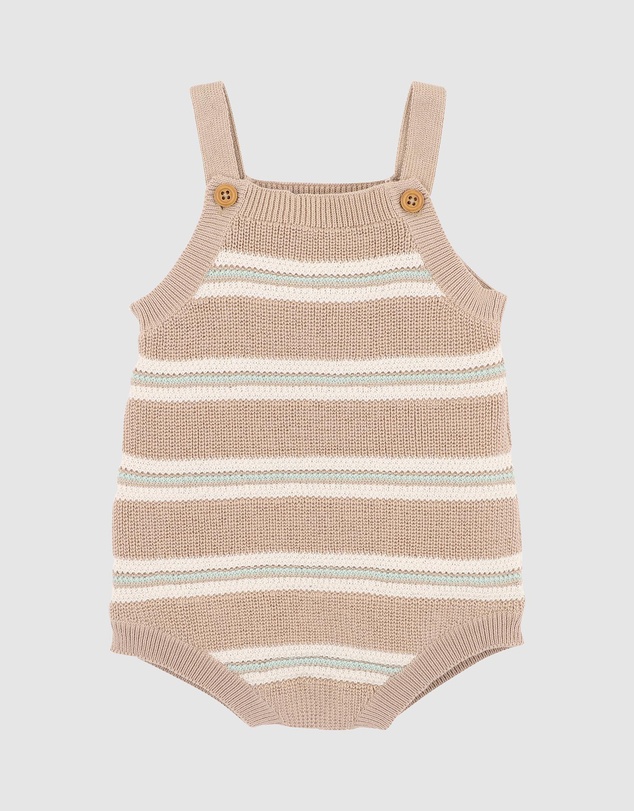 Fox & Finch - Wildlings Stripe Knitted Romper - Babies
