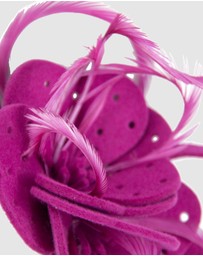 Max Alexander - Felt Fuchsia Flower Fascinator