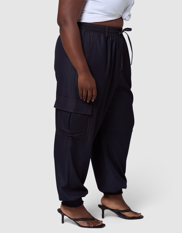 Indigo Tonic - Kaia Luxe Chambray Cargo Pant