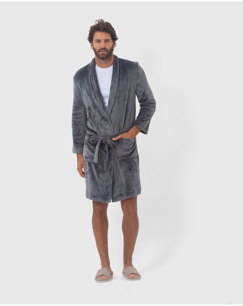slim fit dress slacks His & Hers Grey Towelling Dressing Gown Bundle main image 1