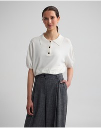 Oxford - Rose Polo Knitted Top