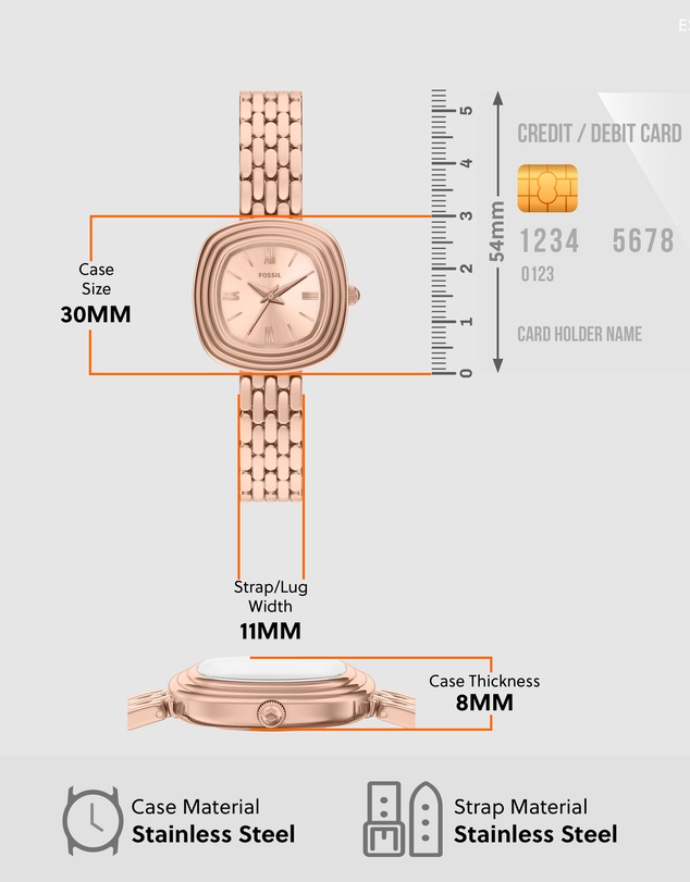 Fossil - Emerson Rose Gold Analogue Watch
