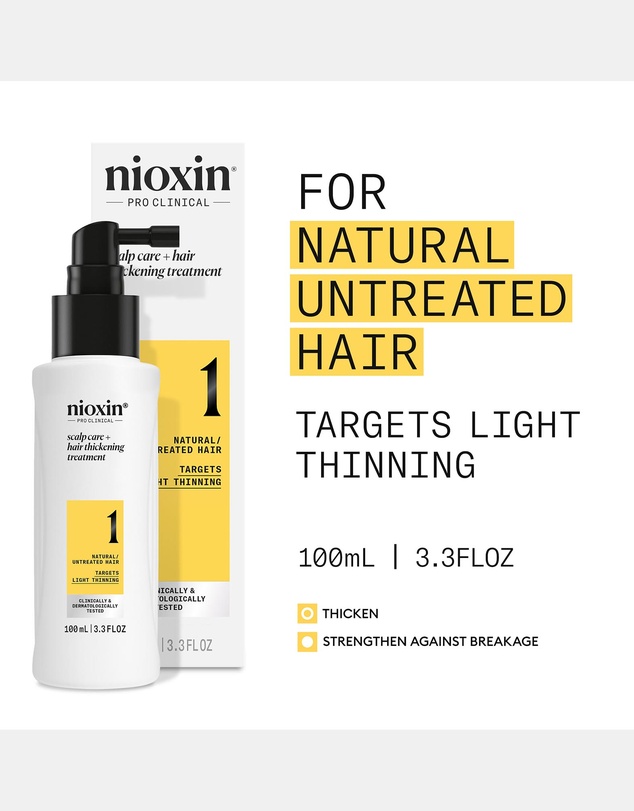 Nioxin - Nioxin System 1 Scalp + Hair Thickening Treatment - Serum For Natural Hair With Light Thinning, 100ml