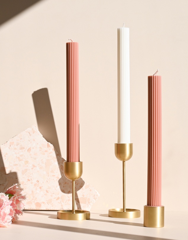 Black Blaze - Column Pillar Candle Party Set