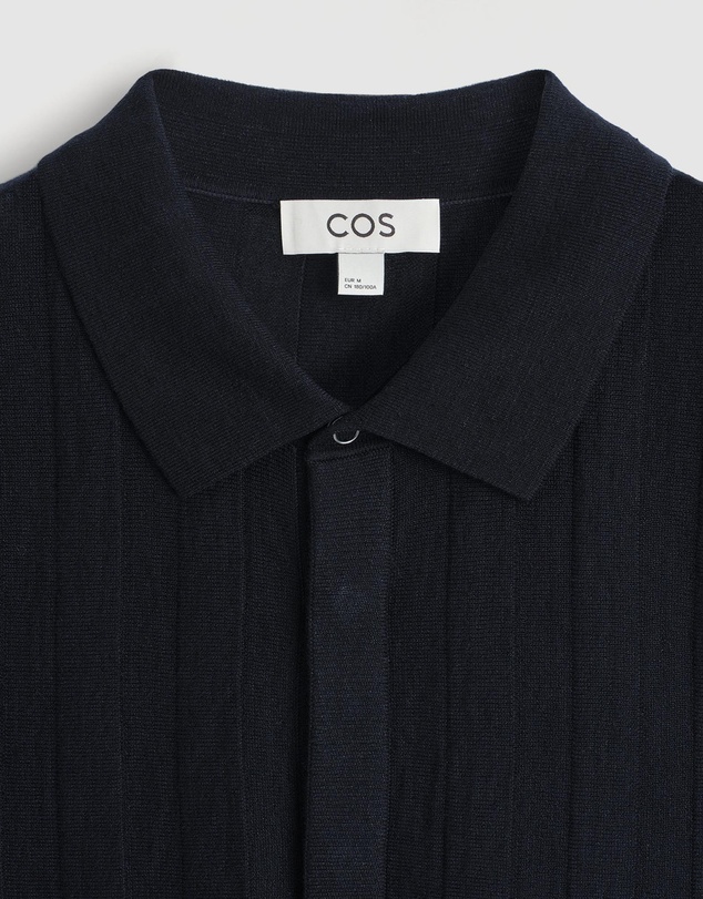 COS - Striped Knitted Linen Shirt