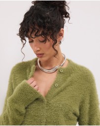 Calli - Rae Fluffy Knit Cardigan