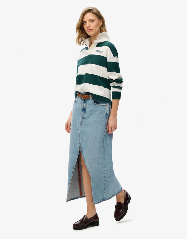 Superdry - Denim Split Maxi Skirt