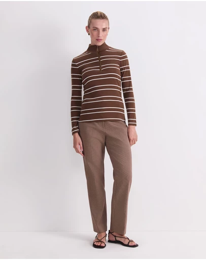 Sportscraft - Lucy Zip Funnel Neck Top
