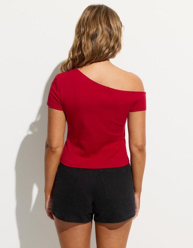 Dazie - Wild West Off Shoulder Graphic Tee