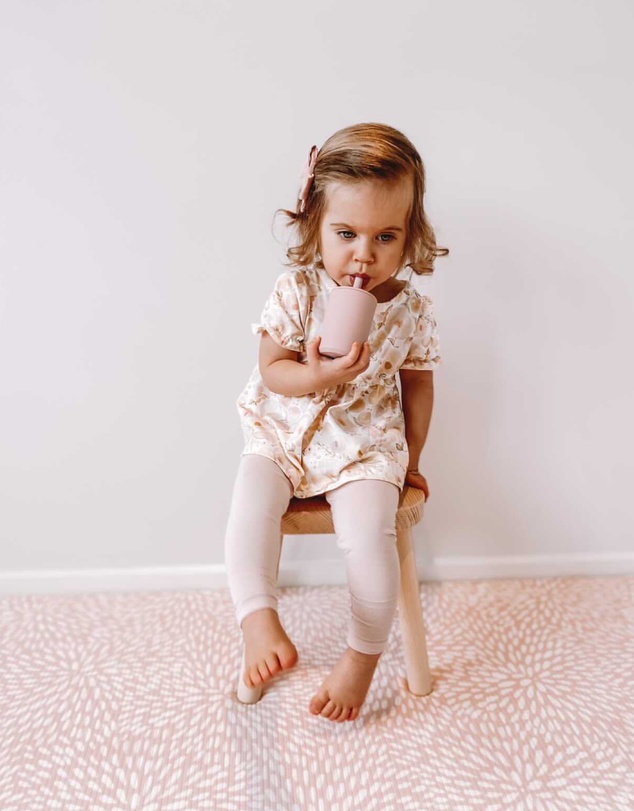 Bare The Label - Silicone Sippy Cup with Straw Cleaner