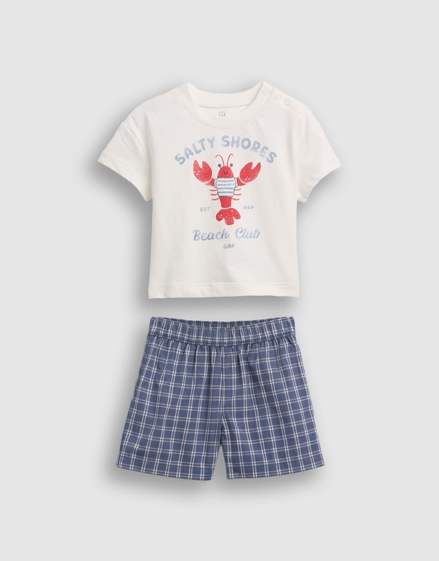 GAP - SS K2W Graphic Woven Shorts and Tee Set - Babies